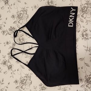 DKNY Strappy Sports Bra Black